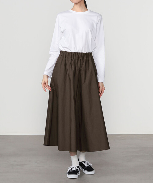 ORCIVAL（オーシバル）の「ORCIVAL | ウエストギャザースカート WOMEN（スカート・レディース・ダークブラウン/ブラック/キャメル・1）」の15枚目の写真