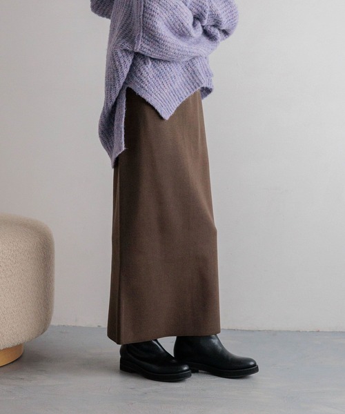 LOWRYS FARM（ローリーズファーム）の「ニットタイトスカート　580766（スカート・レディース・ブラウン/レッド/アイボリー/ブラック/その他・FREE）」の4枚目の写真