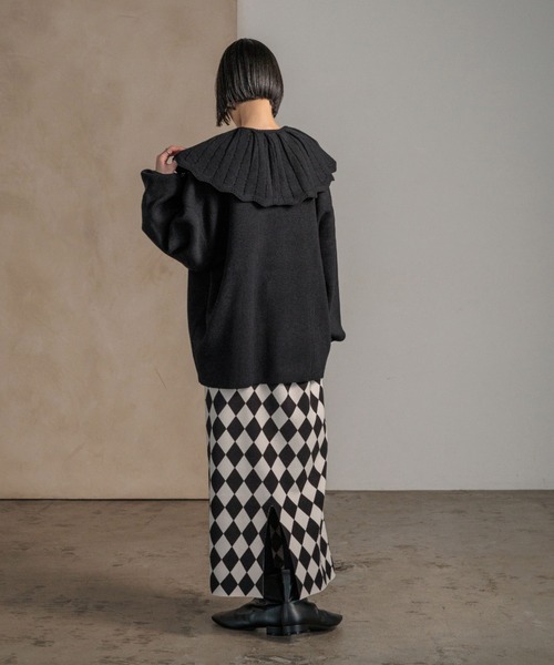 LOWRYS FARM（ローリーズファーム）の「ニットタイトスカート　580766（スカート・レディース・ブラウン/レッド/アイボリー/ブラック/その他・FREE）」の6枚目の写真