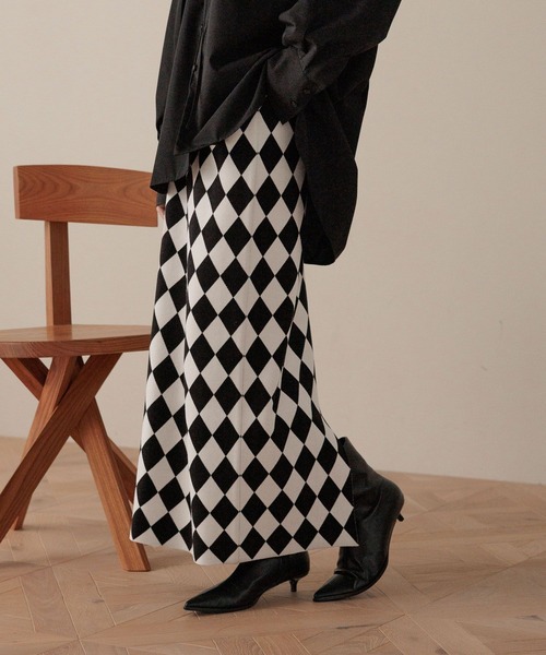 LOWRYS FARM（ローリーズファーム）の「ニットタイトスカート　580766（スカート・レディース・ブラウン/レッド/アイボリー/ブラック/その他・FREE）」の8枚目の写真