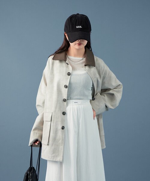 mystic（ミスティック）の「配色カラーカバーオール（カバーオール・レディース・ベージュ/グレー・FREE）」の14枚目の写真