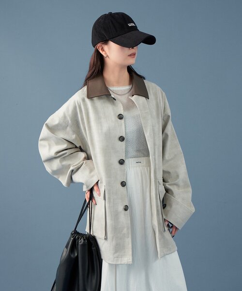 mystic（ミスティック）の「配色カラーカバーオール（カバーオール・レディース・ベージュ/グレー・FREE）」の6枚目の写真