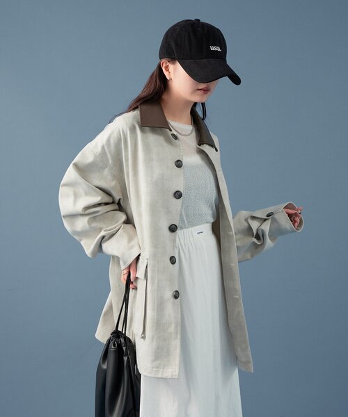 mystic（ミスティック）の「配色カラーカバーオール（カバーオール・レディース・ベージュ/グレー・FREE）」の7枚目の写真