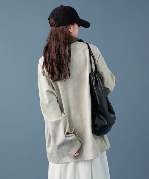 mystic（ミスティック）の「配色カラーカバーオール（カバーオール・レディース・ベージュ/グレー・FREE）」の3枚目の写真