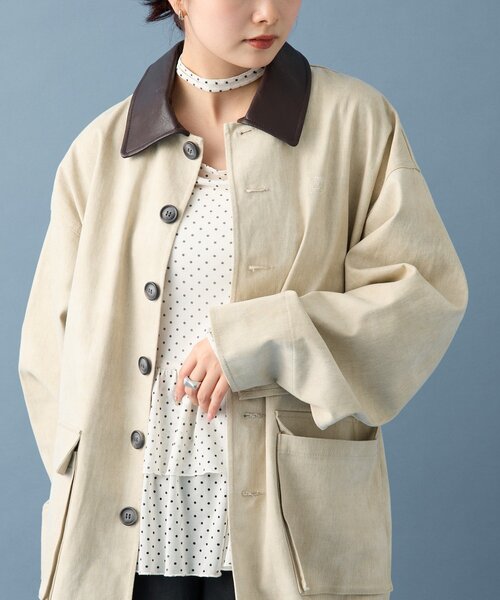 mystic（ミスティック）の「配色カラーカバーオール（カバーオール・レディース・ベージュ/グレー・FREE）」の5枚目の写真