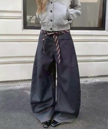 Mayree（メイリー）の「【LAMPOON】ネクタイベルトワイドスラックス（スラックス）」