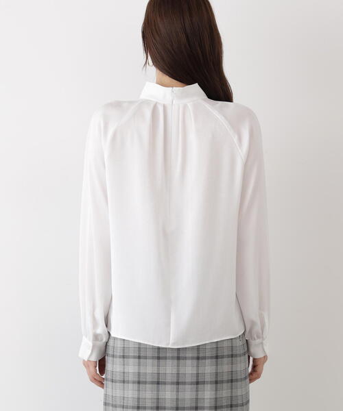 ◇ギャザーネックドットジャガードブラウス（シャツ/ブラウス
