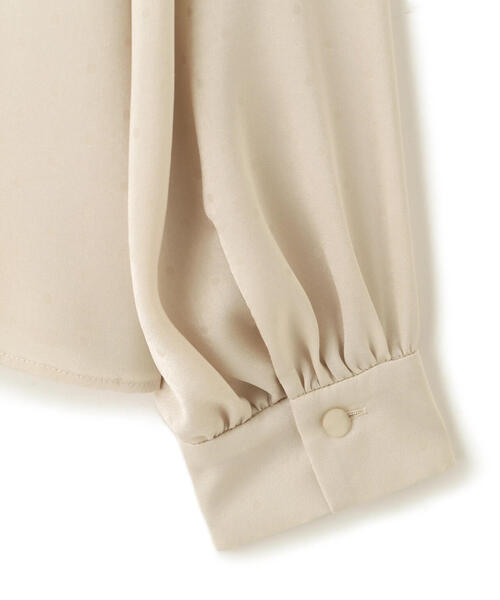 ◇ギャザーネックドットジャガードブラウス（シャツ/ブラウス