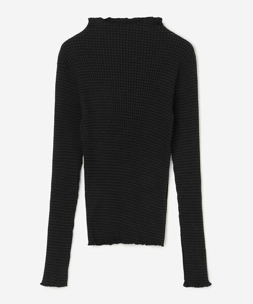 LE GLAZIK(ルグラジック)の「LE GLAZIK | コットンランダムリブ ボトルネック長袖Tシャツ WOMEN(Tシャツ/カットソー・レディース・ホワイト系その他/グレー系その他/ピンク系その他・36)」の2枚目の写真