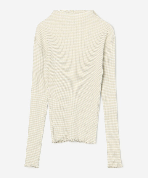 LE GLAZIK(ルグラジック)の「LE GLAZIK | コットンランダムリブ ボトルネック長袖Tシャツ WOMEN(Tシャツ/カットソー・レディース・ホワイト系その他/グレー系その他/ピンク系その他・36)」の9枚目の写真