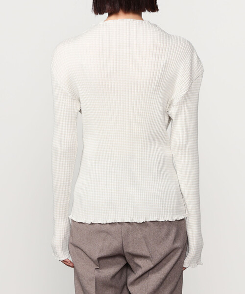 LE GLAZIK(ルグラジック)の「LE GLAZIK | コットンランダムリブ ボトルネック長袖Tシャツ WOMEN(Tシャツ/カットソー・レディース・ホワイト系その他/グレー系その他/ピンク系その他・36)」の7枚目の写真