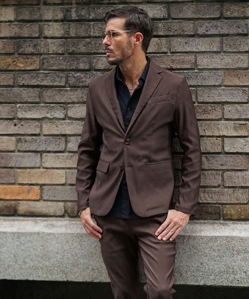 セール】ツイルテーラードジャケット メンズ スーツ ストレッチ 黒 白