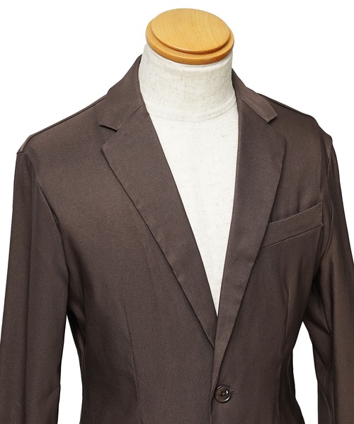 ツイルテーラードジャケット メンズ スーツ ストレッチ 黒 白 茶色