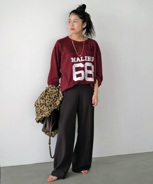 エラスティックパンツ(ブラウン)（スラックス）｜AP STUDIO（エーピー