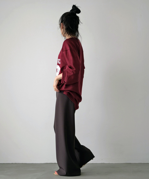 エラスティックパンツ(ブラウン)（スラックス）｜AP STUDIO（エーピー
