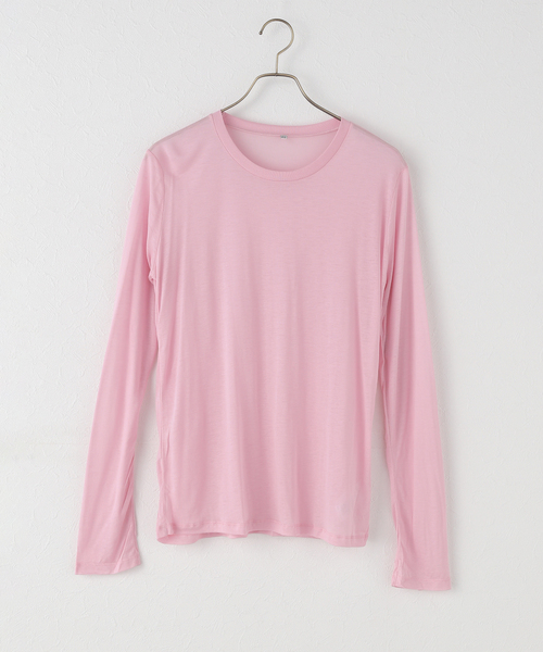 BASERANGE（ベースレンジ）の「Baserange/ベースレンジ LONG SLEEVE TEE TTLSBL-WI25（Tシャツ/カットソー・レディース・ピンク・FREE）」の4枚目の写真