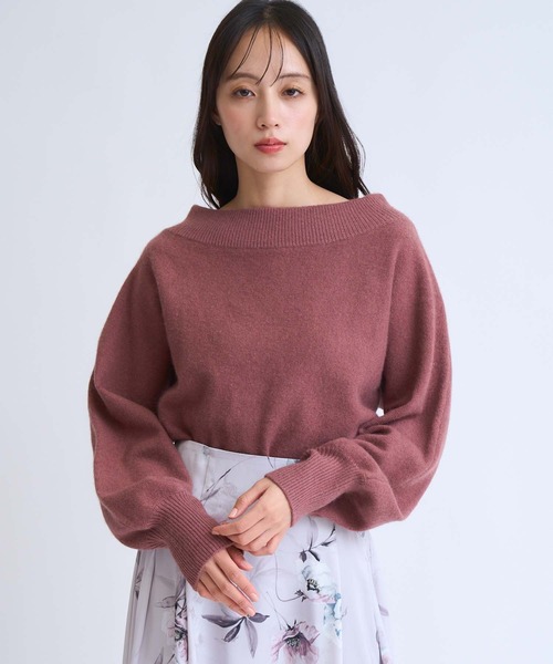 NOELA（ノエラ）の「ラクーンブレンドオフショルニット（ニット/セーター・レディース・ピンク/イエロー/ベージュ/チャコールグレー・フリー）」の11枚目の写真