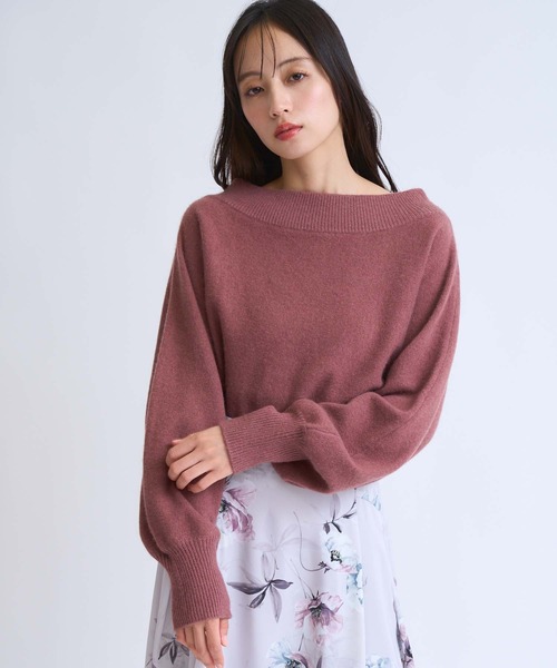 NOELA（ノエラ）の「ラクーンブレンドオフショルニット（ニット/セーター・レディース・ピンク/イエロー/ベージュ/チャコールグレー・フリー）」の12枚目の写真