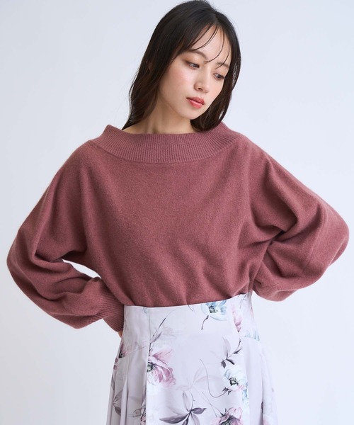 NOELA（ノエラ）の「ラクーンブレンドオフショルニット（ニット/セーター・レディース・ピンク/イエロー/ベージュ/チャコールグレー・フリー）」の14枚目の写真