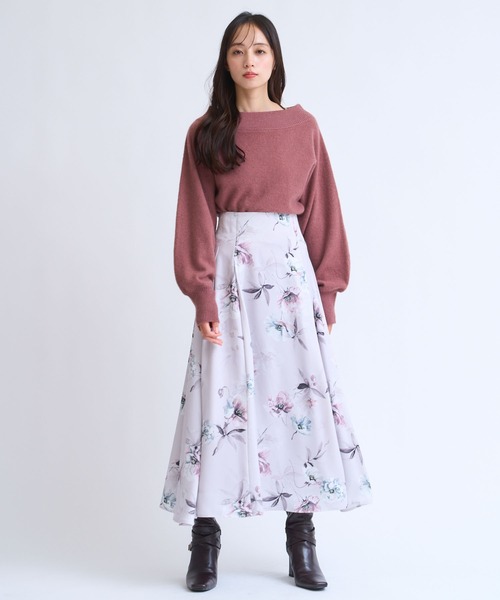NOELA（ノエラ）の「ラクーンブレンドオフショルニット（ニット/セーター・レディース・ピンク/イエロー/ベージュ/チャコールグレー・フリー）」の18枚目の写真