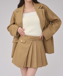 gold button pleats mini skirt / ゴールドボタンプリーツミニスカート