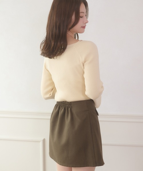 Ambre Neige(アンブルネージュ)の「gold button pleats mini skirt / ゴールドボタンプリーツミニスカート(スカート・レディース・チャコールグレー/ダークブラウン/ベージュ/ブラック・FREE)」の13枚目の写真