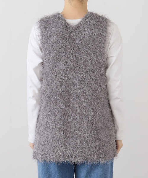 Spick & Span（スピックアンドスパン）の「シャギーベスト（ベスト・レディース・ブラウン/グレー・FREE）」の21枚目の写真