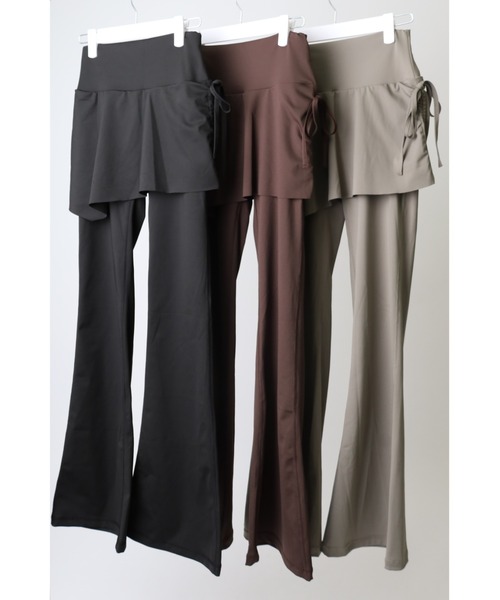 Vini(ヴィニ)の「レイヤードシルエットパンツ (スカートパンツ)(その他パンツ・レディース・ブラウン/ブラック/グレー・MEDIUM)」の14枚目の写真