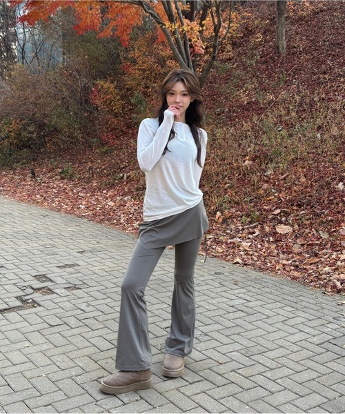 Vini(ヴィニ)の「レイヤードシルエットパンツ (スカートパンツ)(その他パンツ・レディース・ブラウン/ブラック/グレー・MEDIUM)」の20枚目の写真