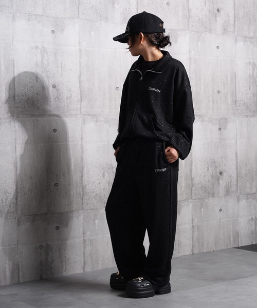 STARTER(スターター)の「STARTER ラメプリント スウェットパンツ 【 セットアップ 対応 】 / STARTER Glitter Print Sweatpants(スウェットパンツ・レディース・ブラウン/ブラック・M/L)」の10枚目の写真