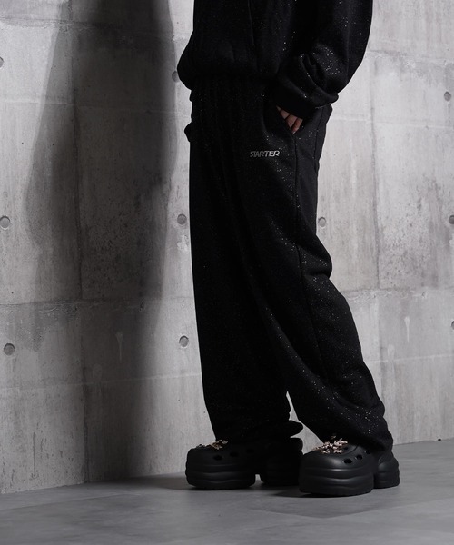 STARTER(スターター)の「STARTER ラメプリント スウェットパンツ 【 セットアップ 対応 】 / STARTER Glitter Print Sweatpants(スウェットパンツ・レディース・ブラウン/ブラック・M/L)」の9枚目の写真