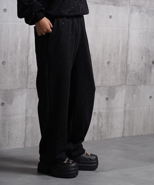 STARTER(スターター)の「STARTER ラメプリント スウェットパンツ 【 セットアップ 対応 】 / STARTER Glitter Print Sweatpants(スウェットパンツ・レディース・ブラウン/ブラック・M/L)」の11枚目の写真