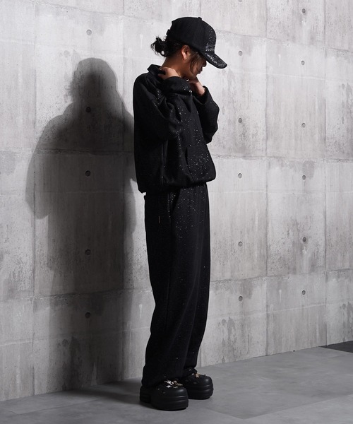 STARTER(スターター)の「STARTER ラメプリント スウェットパンツ 【 セットアップ 対応 】 / STARTER Glitter Print Sweatpants(スウェットパンツ・レディース・ブラウン/ブラック・M/L)」の12枚目の写真