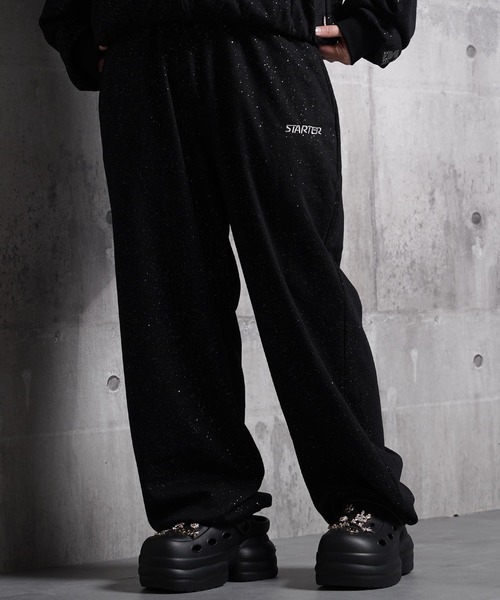 STARTER(スターター)の「STARTER ラメプリント スウェットパンツ 【 セットアップ 対応 】 / STARTER Glitter Print Sweatpants(スウェットパンツ・レディース・ブラウン/ブラック・M/L)」の7枚目の写真