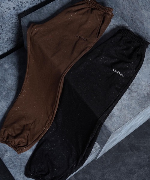 STARTER(スターター)の「STARTER ラメプリント スウェットパンツ 【 セットアップ 対応 】 / STARTER Glitter Print Sweatpants(スウェットパンツ・レディース・ブラウン/ブラック・M/L)」の3枚目の写真