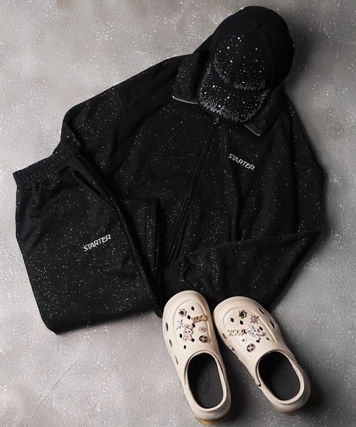 STARTER(スターター)の「STARTER ラメプリント スウェットパンツ 【 セットアップ 対応 】 / STARTER Glitter Print Sweatpants(スウェットパンツ・レディース・ブラウン/ブラック・M/L)」の6枚目の写真