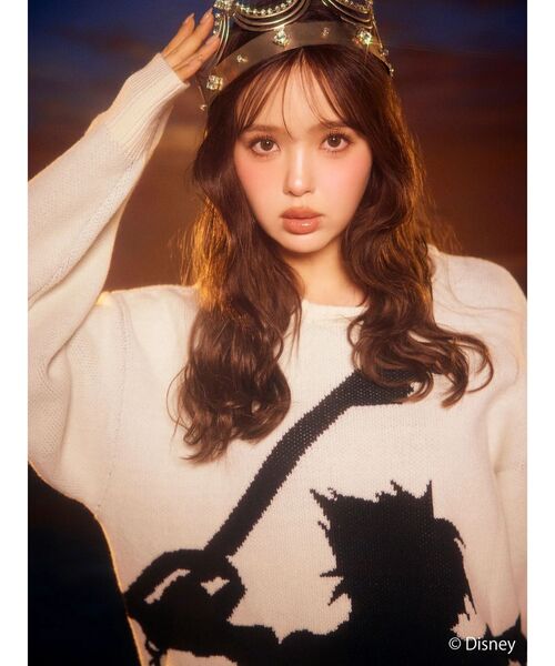 CALNAMUR（カルナムール）の「キングダムハーツ シルエット2wayニット（ニット/セーター・レディース・ピンク/オフホワイト/グレー・FREE）」の8枚目の写真