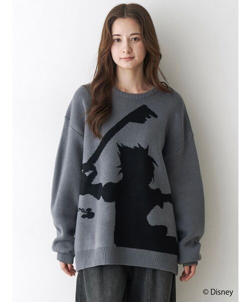 CALNAMUR（カルナムール）の「キングダムハーツ シルエット2wayニット（ニット/セーター・レディース・ピンク/オフホワイト/グレー・FREE）」の9枚目の写真