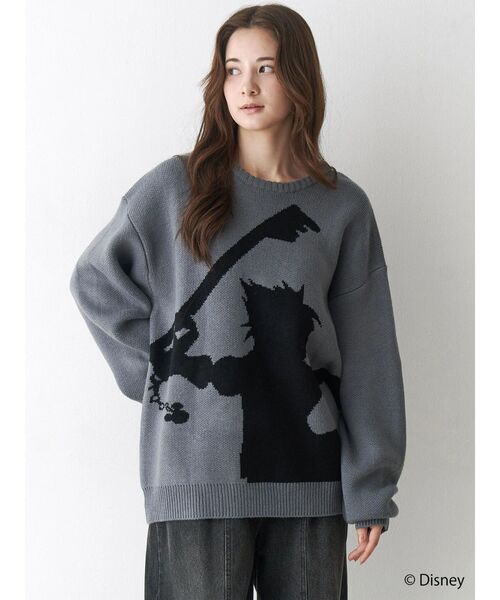 CALNAMUR（カルナムール）の「キングダムハーツ シルエット2wayニット（ニット/セーター・レディース・ピンク/オフホワイト/グレー・FREE）」の10枚目の写真