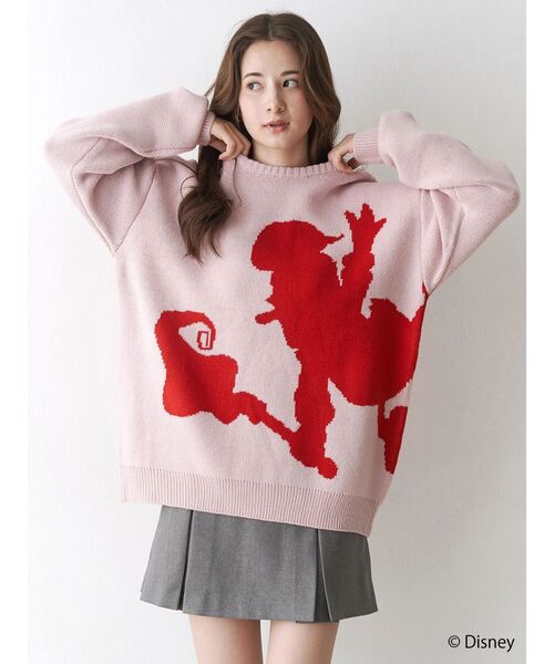 CALNAMUR（カルナムール）の「キングダムハーツ シルエット2wayニット（ニット/セーター・レディース・ピンク/オフホワイト/グレー・FREE）」の13枚目の写真