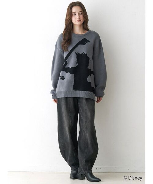 CALNAMUR（カルナムール）の「キングダムハーツ シルエット2wayニット（ニット/セーター・レディース・ピンク/オフホワイト/グレー・FREE）」の17枚目の写真