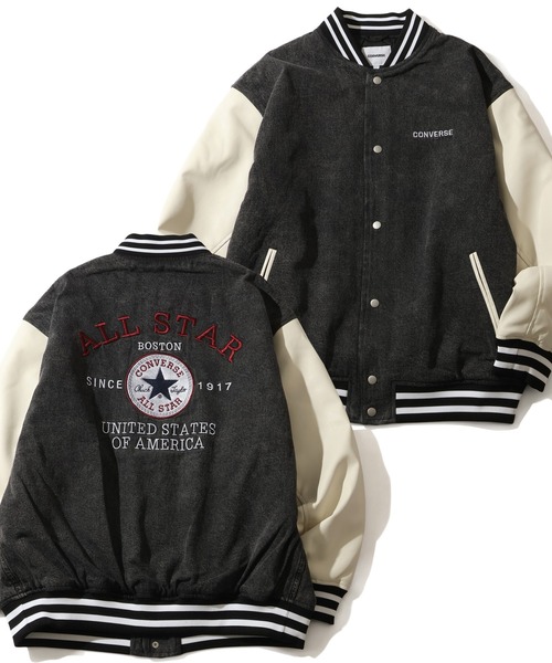 セール】【CONVERSE/コンバース】 デニム＆フェイクメルトン 袖