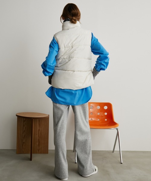 Auntie Rosa Holiday（アンティローザホリデー）の「中綿スタンドベスト（ダウンベスト・レディース・ブラック/ホワイト・FREE）」の19枚目の写真