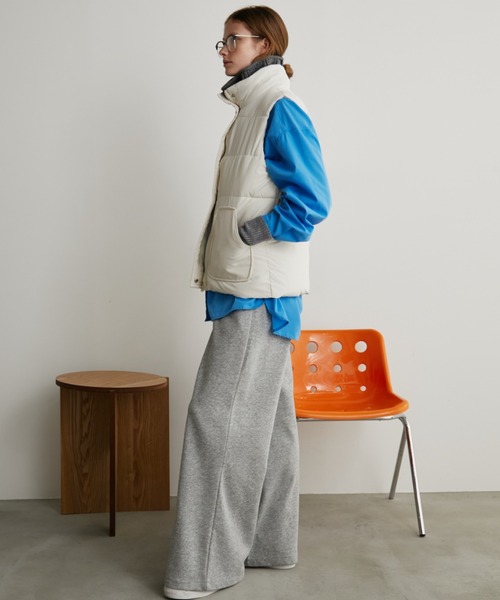 Auntie Rosa Holiday（アンティローザホリデー）の「中綿スタンドベスト（ダウンベスト・レディース・ブラック/ホワイト・FREE）」の18枚目の写真