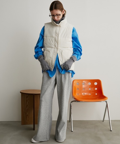 Auntie Rosa Holiday（アンティローザホリデー）の「中綿スタンドベスト（ダウンベスト・レディース・ブラック/ホワイト・FREE）」の16枚目の写真