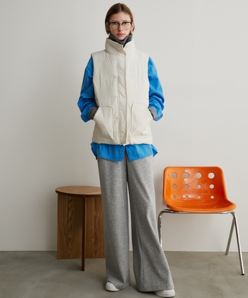 Auntie Rosa Holiday（アンティローザホリデー）の「中綿スタンドベスト（ダウンベスト・レディース・ブラック/ホワイト・FREE）」の17枚目の写真