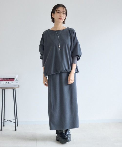 KATHARINE ROSS（キャサリンロス）の「【KATHARINE ROSS】カットコーデュロイタイトスカート（スカート・レディース・アイボリー/チャコールグレー・FREE）」の6枚目の写真