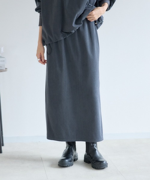 KATHARINE ROSS（キャサリンロス）の「【KATHARINE ROSS】カットコーデュロイタイトスカート（スカート・レディース・アイボリー/チャコールグレー・FREE）」の7枚目の写真