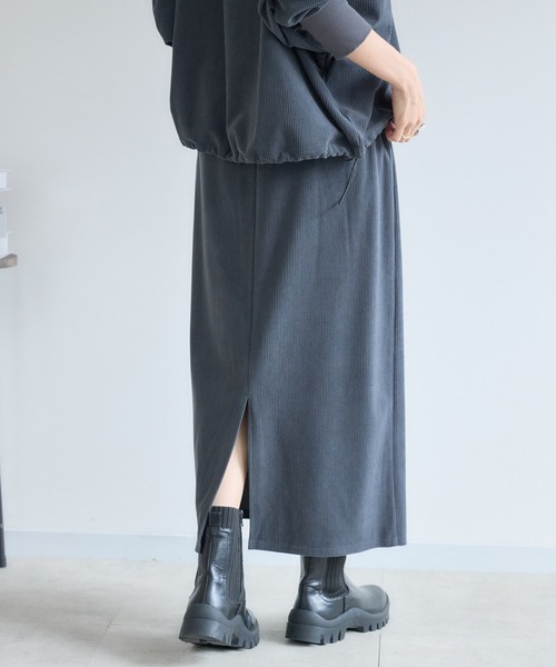 KATHARINE ROSS（キャサリンロス）の「【KATHARINE ROSS】カットコーデュロイタイトスカート（スカート・レディース・アイボリー/チャコールグレー・FREE）」の10枚目の写真