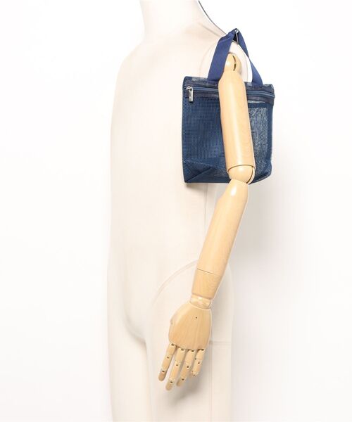 Pochi Pouch(ポチポーチ)の「Pochi Pouch/トラベル シースルー メッシュ ジップ スパバッグ(エコバッグ/サブバッグ・レディース・ピンク/ネイビー/オフホワイト・FREE)」の16枚目の写真